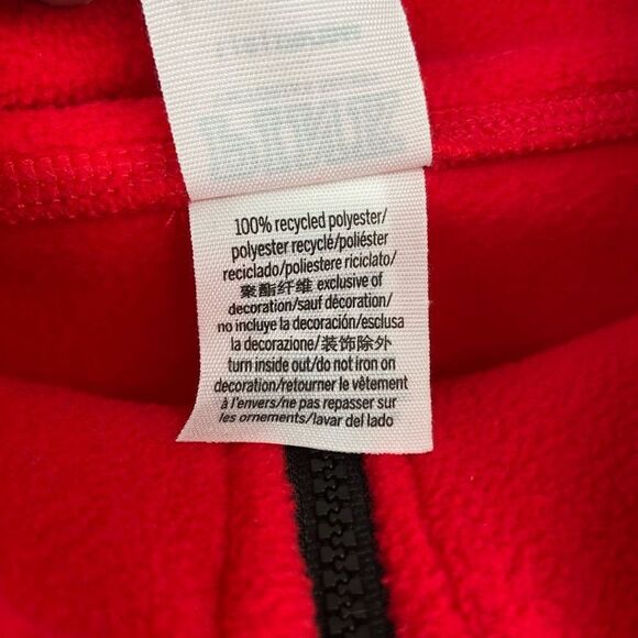 Pink Victoria’s Secret 1/4 zip Fleece Pullover Sweatshirt Red Large - Picture 7 of 7